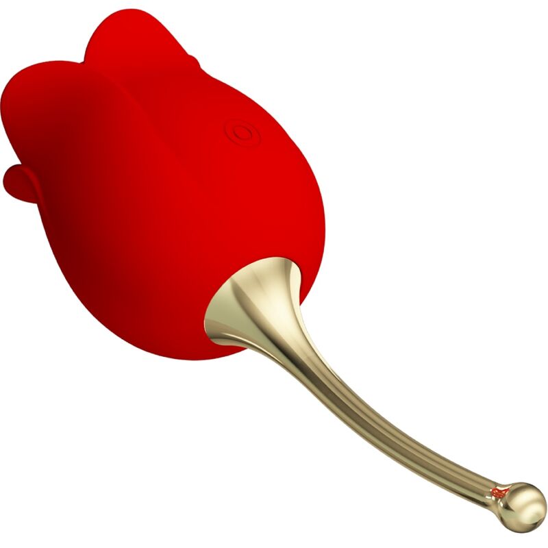 Rose Lover Pink Klitorisstimulator 12 Vibrationen Rot