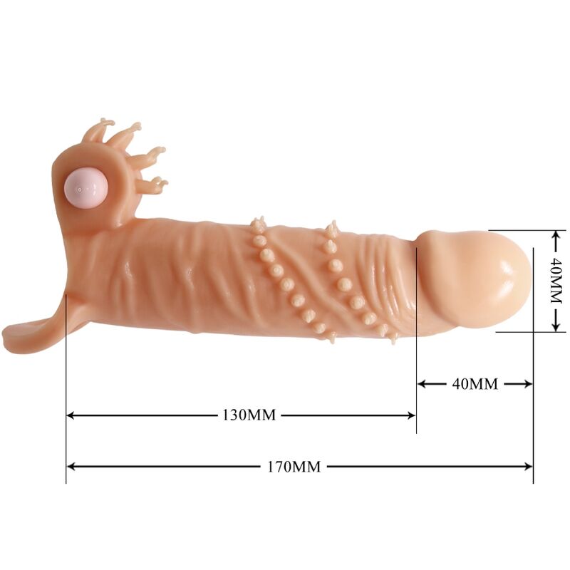 Connor Penishülle + fleischfarbener Klitorisstimulator