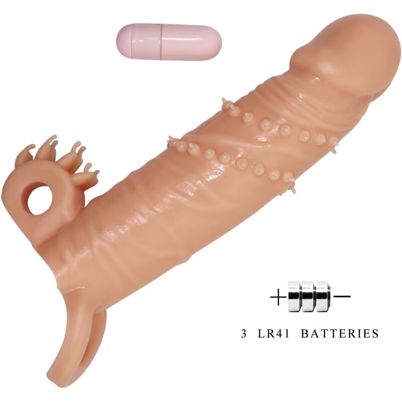 Connor Penishülle + fleischfarbener Klitorisstimulator