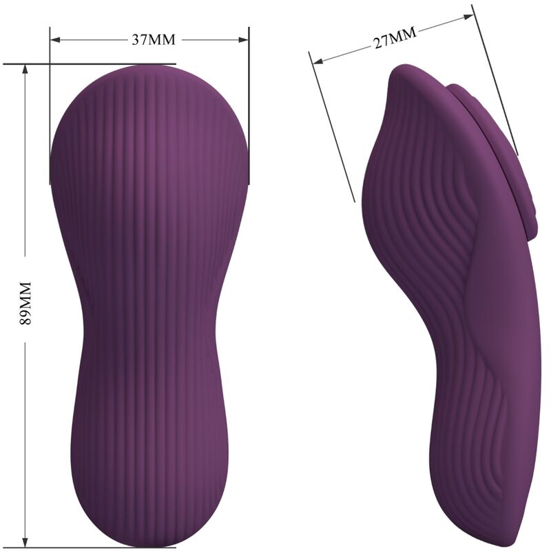 Mane Lay-On Klitoris-Massagegerät, 10 Vibrationen, Fernbedienung, Lila