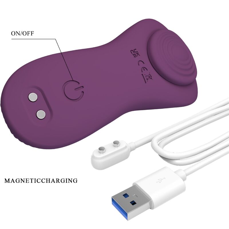 Mane Lay-On Klitoris-Massagegerät, 10 Vibrationen, Fernbedienung, Lila