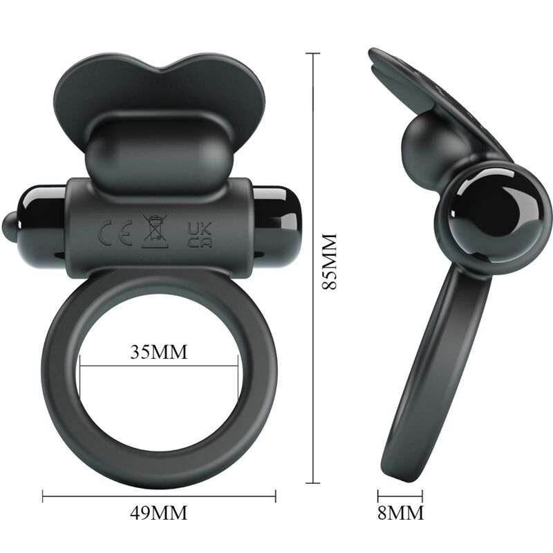 Debonaire Rabbit Vibrationsring 10 Vibrationen Schwarz
