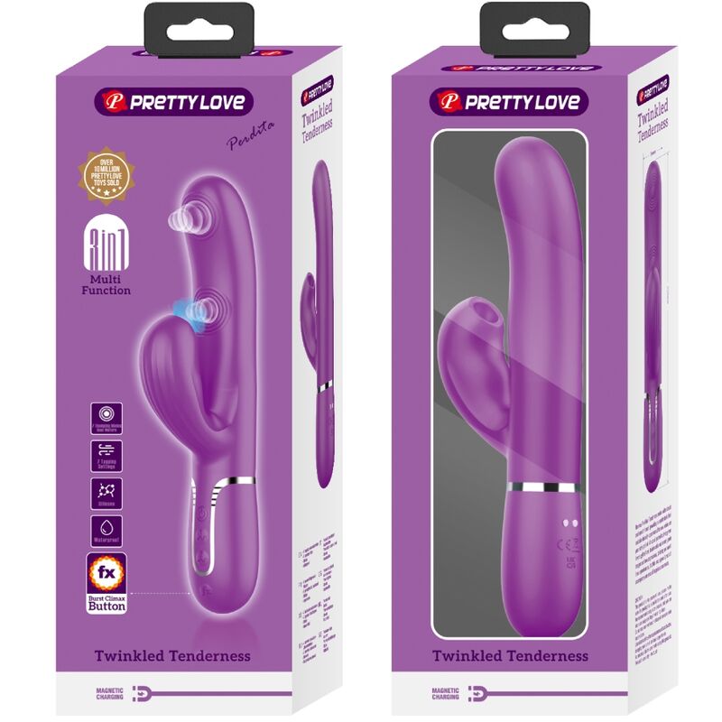 Perlita 3-in-1 Multifunktions-Rabbit-Vibrator Lila