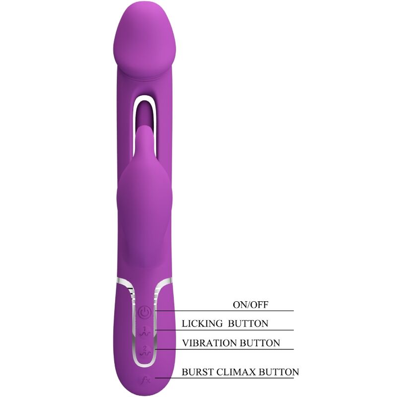 Kampas 3-in-1 Multifunktions-Rabbit-Vibrator lila