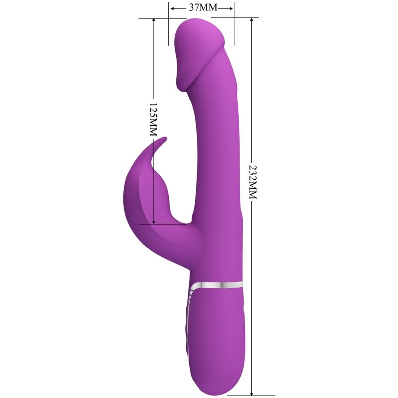 Kampas 3-in-1 Multifunktions-Rabbit-Vibrator lila