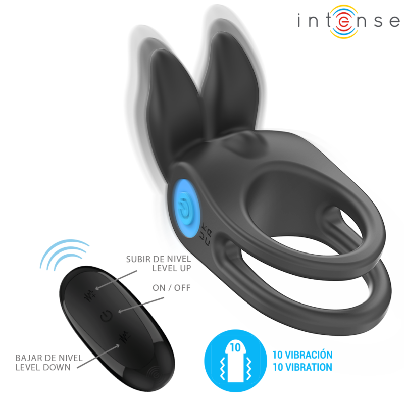 Sam Doppel-Penisring-Vibrator 10 Vibrationen schwarz