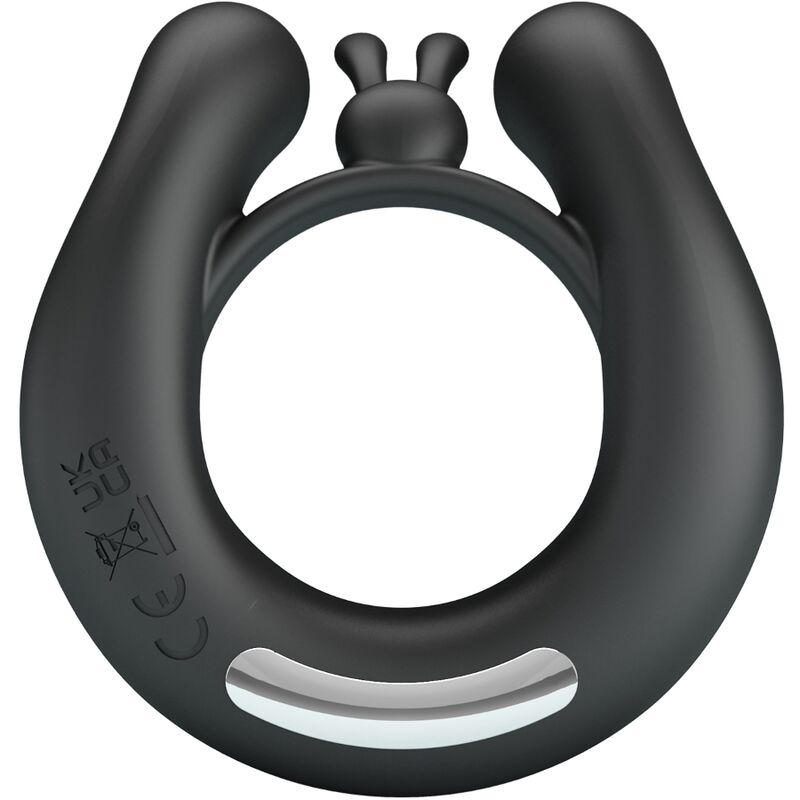 Dahlia Vibrationsring + Klitorisstimulator 12 Vibrationen Schwarz
