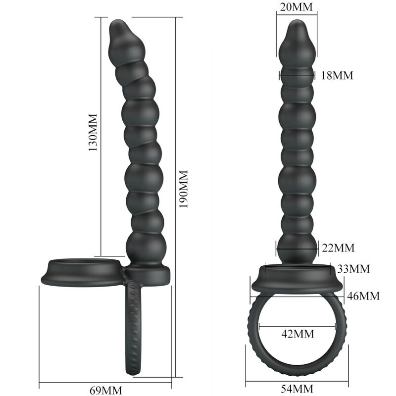 Dillion Black Doppelter Penetrationsring