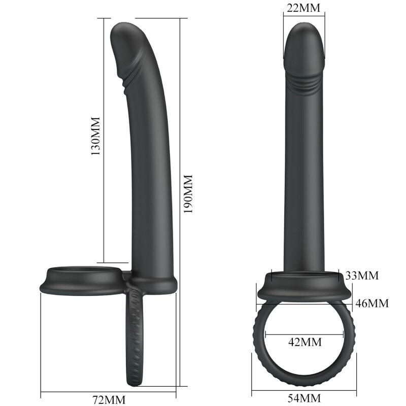 Dillion Doppelpenetration Doppelring Straf schwarz