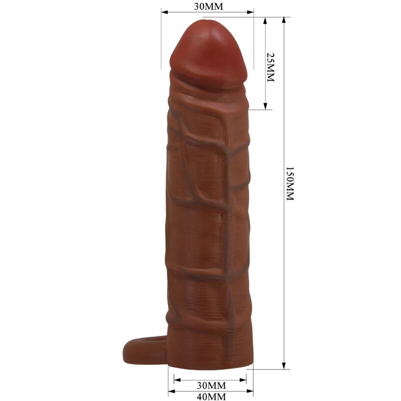 Kaile Penishülle mit 2,5cm Verlängerung Mulatte