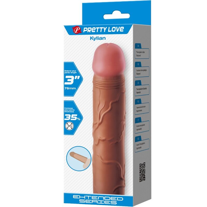 Kylian Penishülle mit Verlängerung 7,6 cm Mulatte