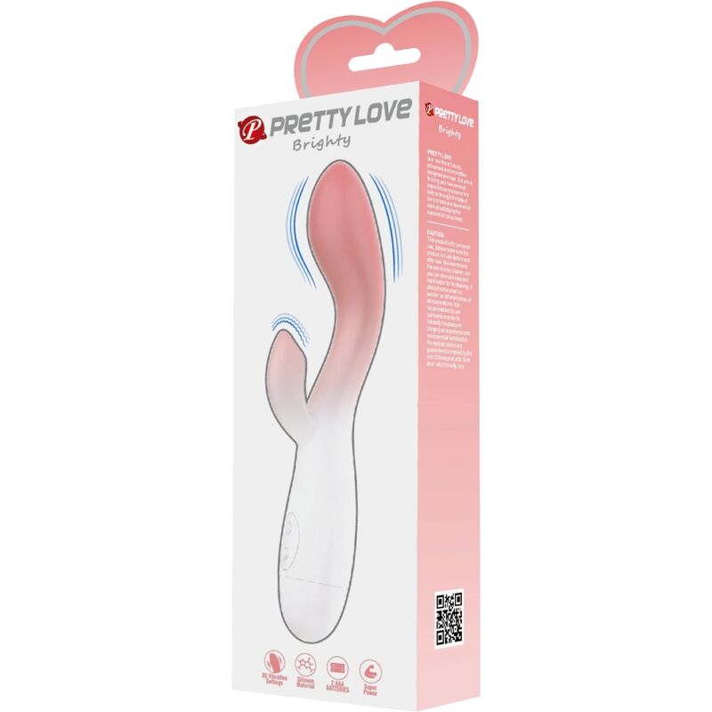 Leuchtender G-Punkt-Vibrator + Klitorisstimulator 30 Vibrationen rosa