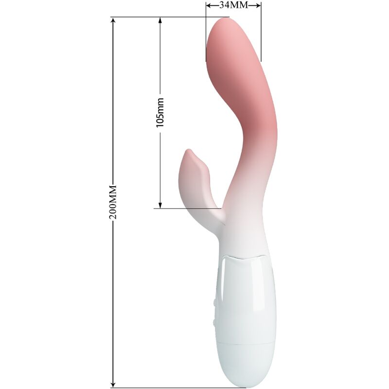 Leuchtender G-Punkt-Vibrator + Klitorisstimulator 30 Vibrationen rosa