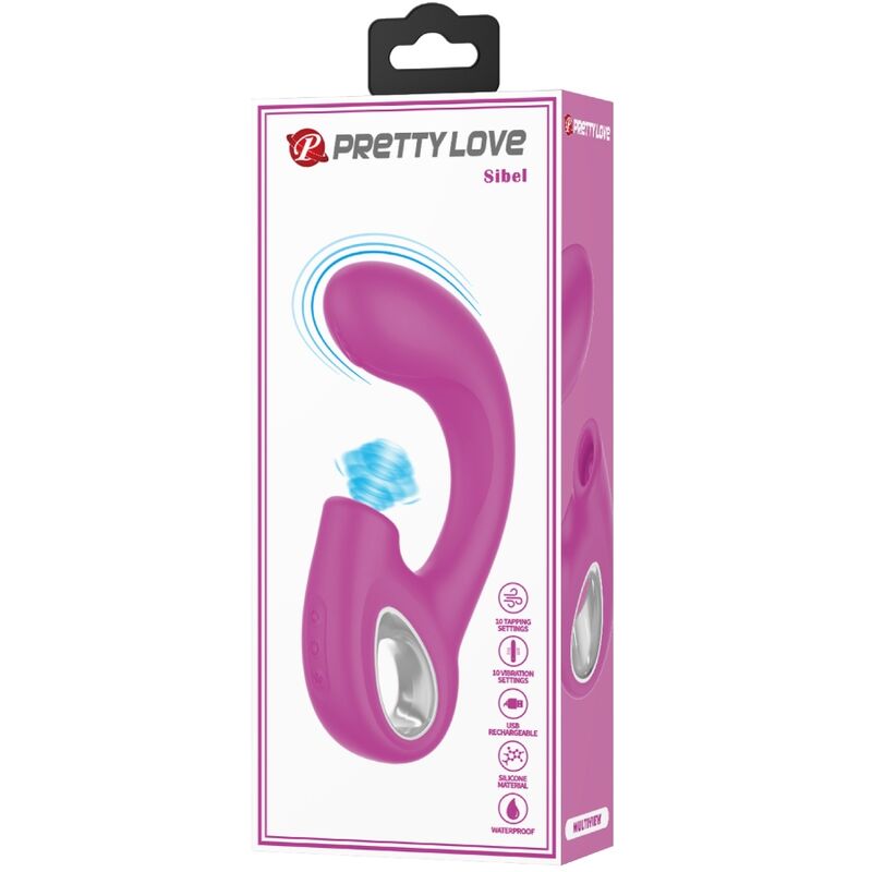 Sibel G-Punkt-Vibrator + Sibel Klitorisstimulator 10 Vibrationen lila