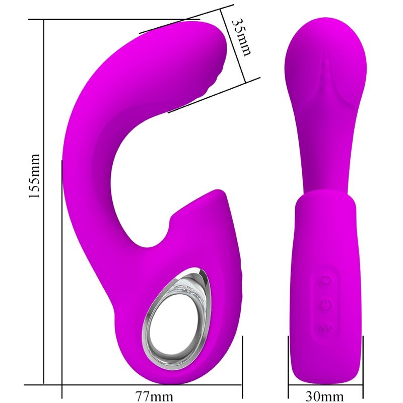 Sibel G-Punkt-Vibrator + Sibel Klitorisstimulator 10 Vibrationen lila