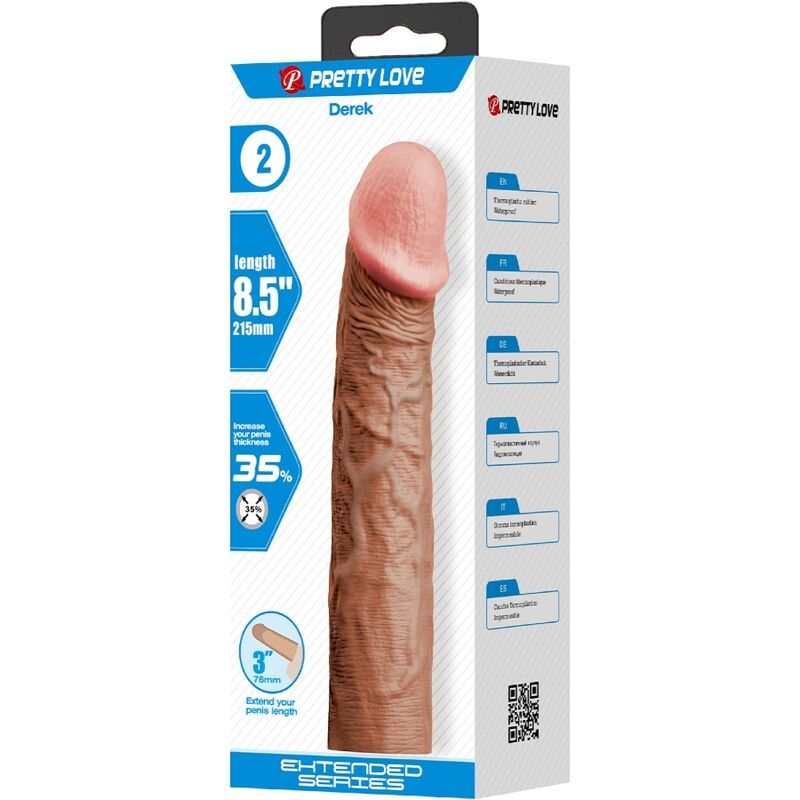 Derek Penishülle mit 3" Verlängerung Mulatte