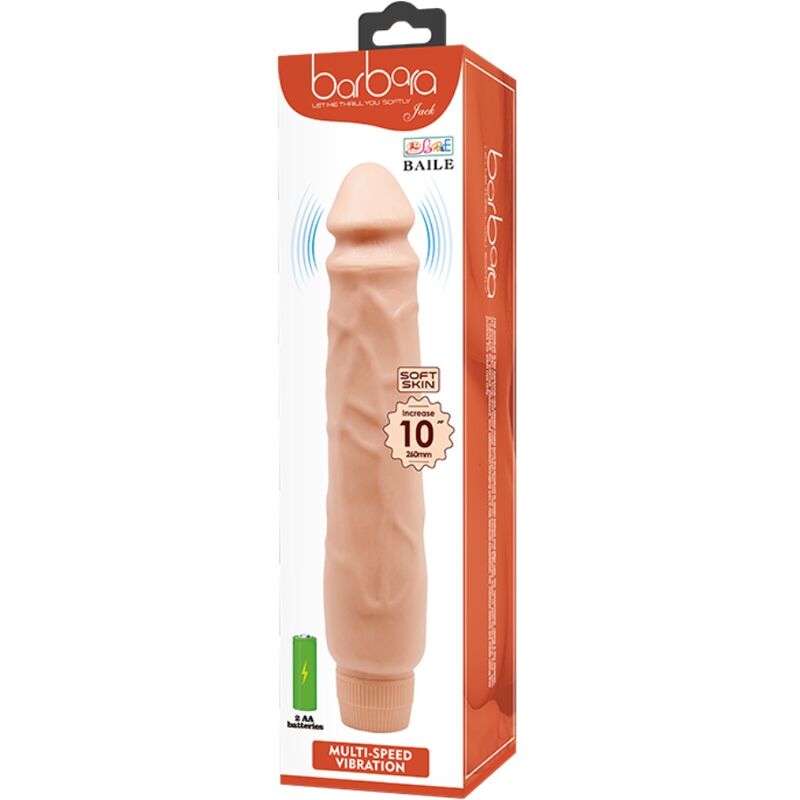 Realistischer vibrierender Penisring 26 cm hautfarben
