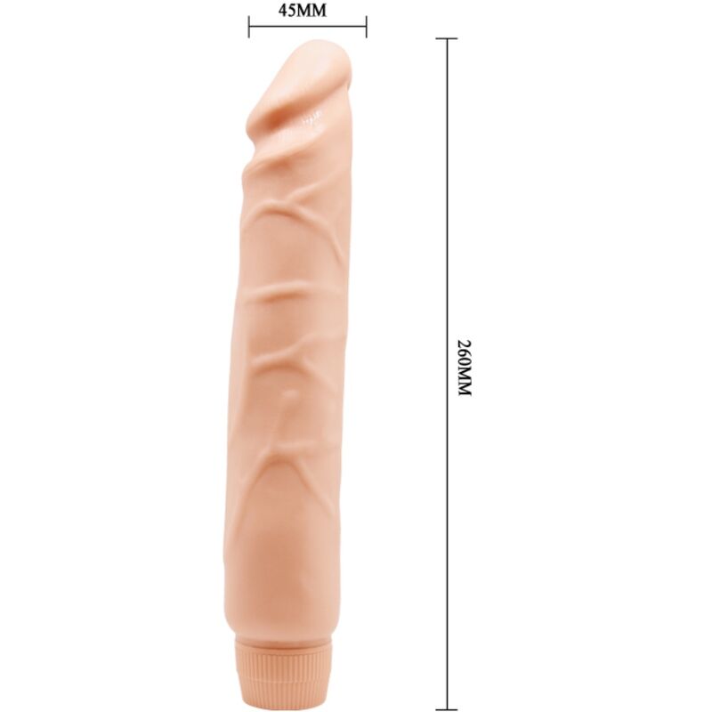 Realistischer vibrierender Penisring 26 cm hautfarben