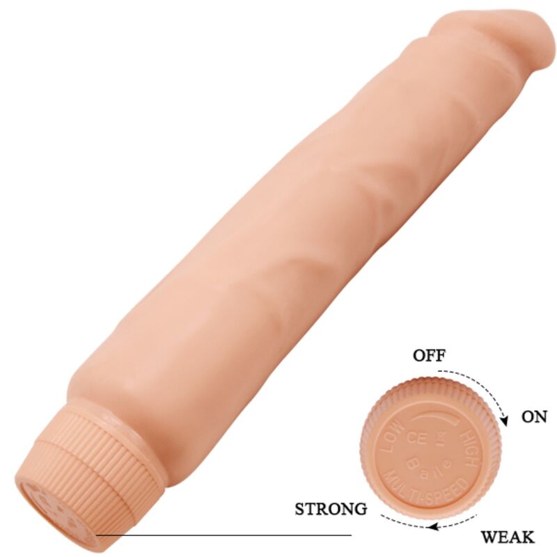 Realistischer vibrierender Penisring 26 cm hautfarben