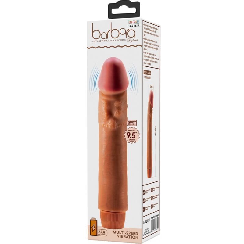 Realistischer Vibrator Dybbuk 24 cm Mulatte