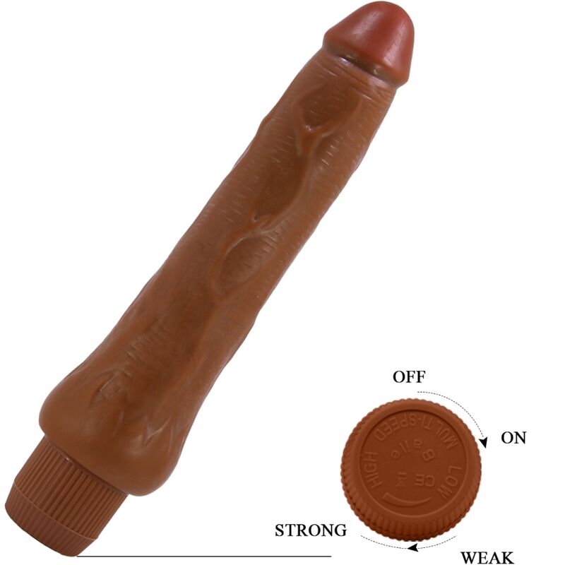 Realistischer Dryad-Vibrator 25 cm Mulatte