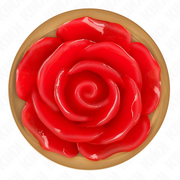 Roségoldener Analplug mit roter Rose