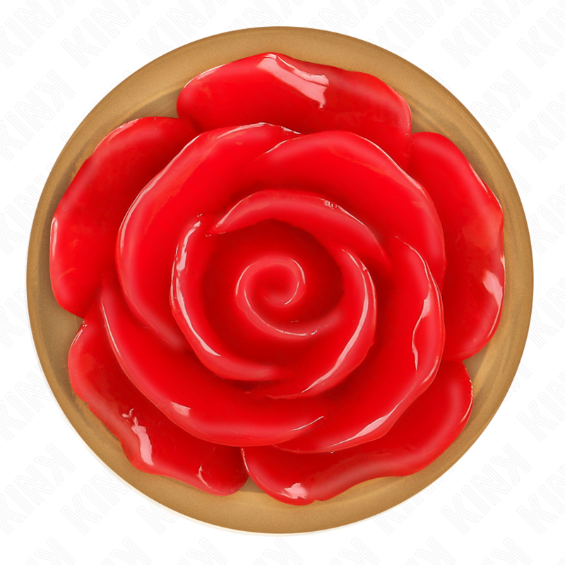 Roségoldener Analplug mit roter Rose