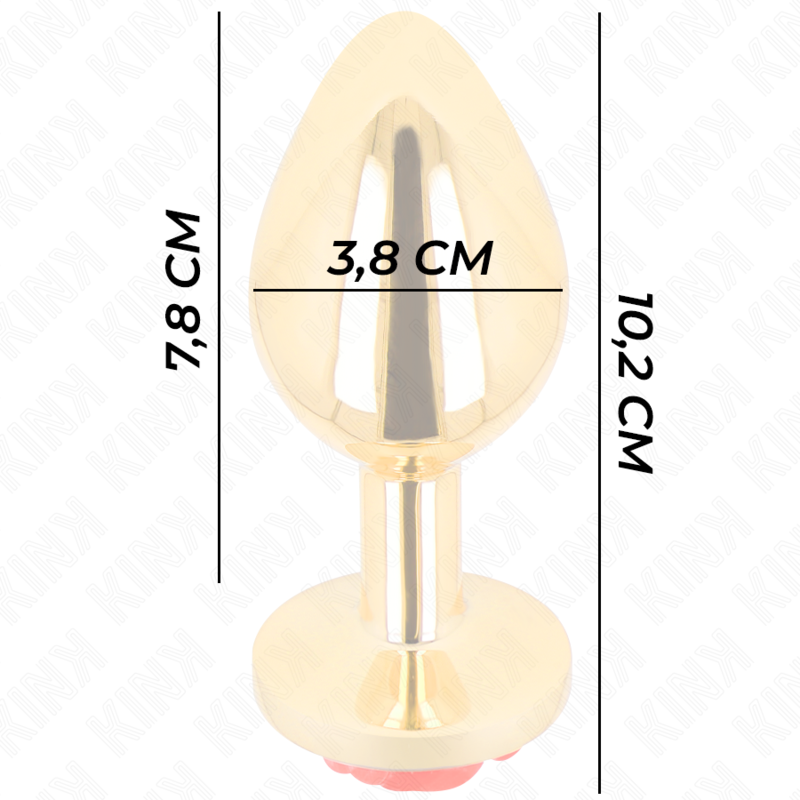 Roségold Analplug Rot Größe L