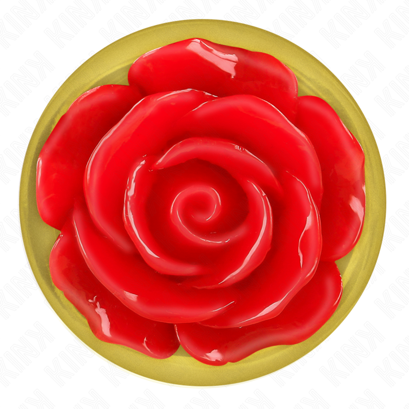Roségold Analplug Rot Größe L