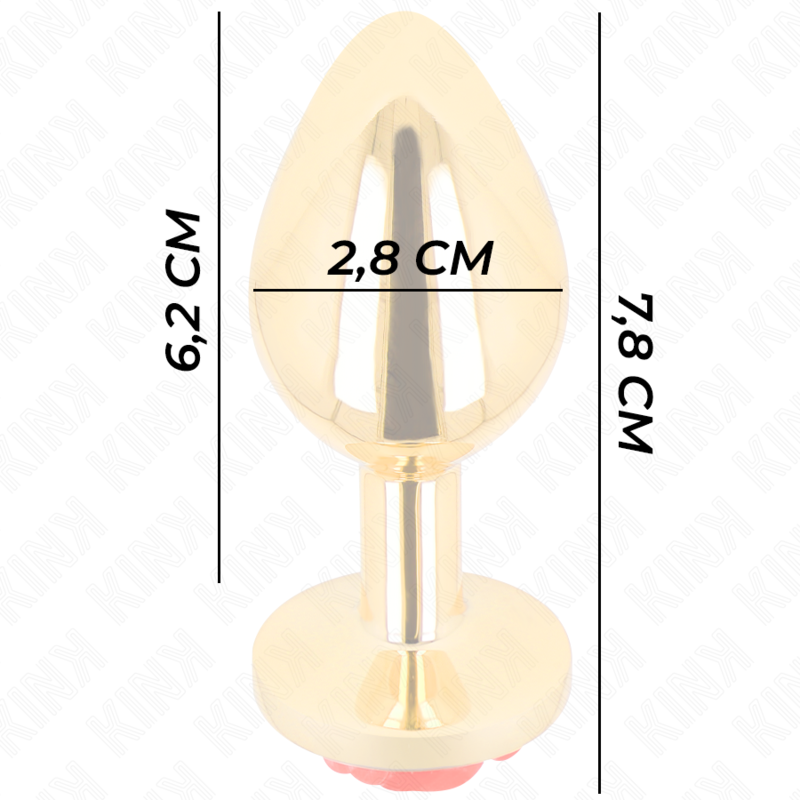 Roter Roségold Analplug Größe S
