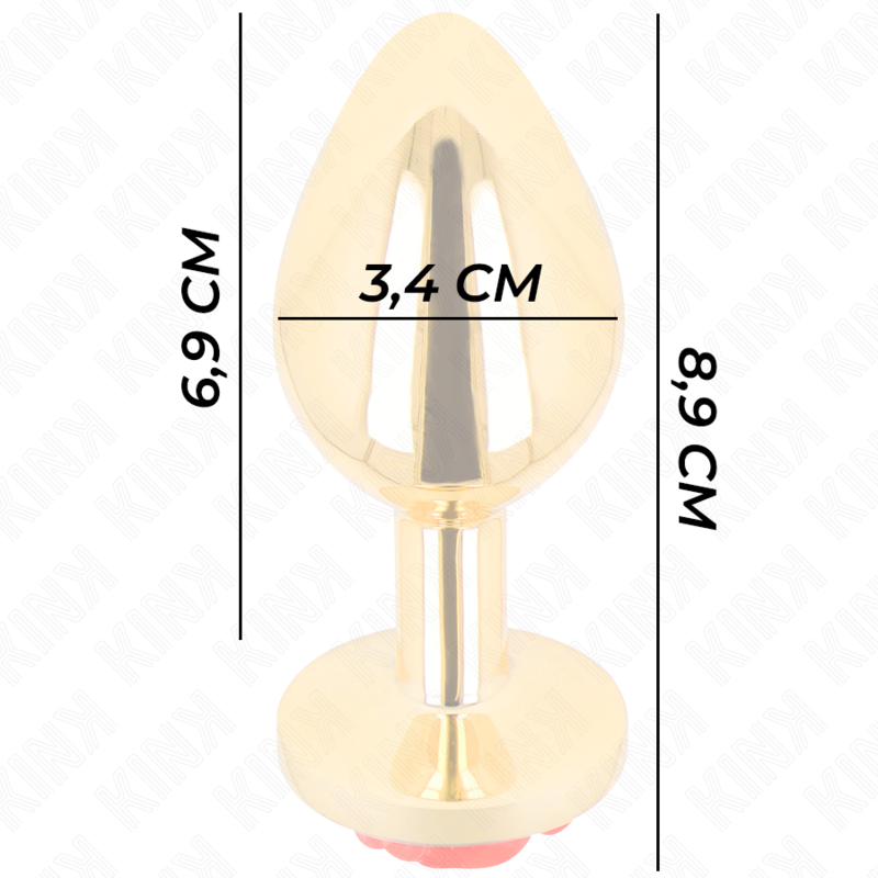 Roter Roségold Analplug Größe M