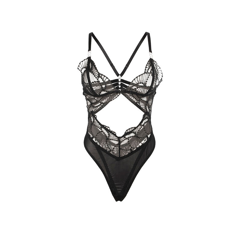 955212 transparenter Body mit schwarzer Hohlspitze s/m