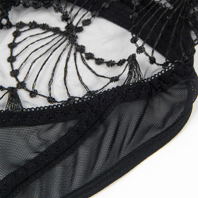 955212 transparenter Body mit schwarzer Hohlspitze s/m