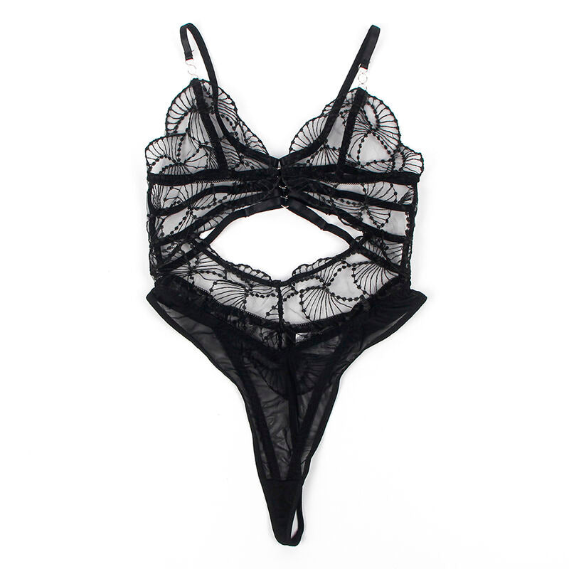 955212 transparenter Body mit schwarzer Hohlspitze s/m