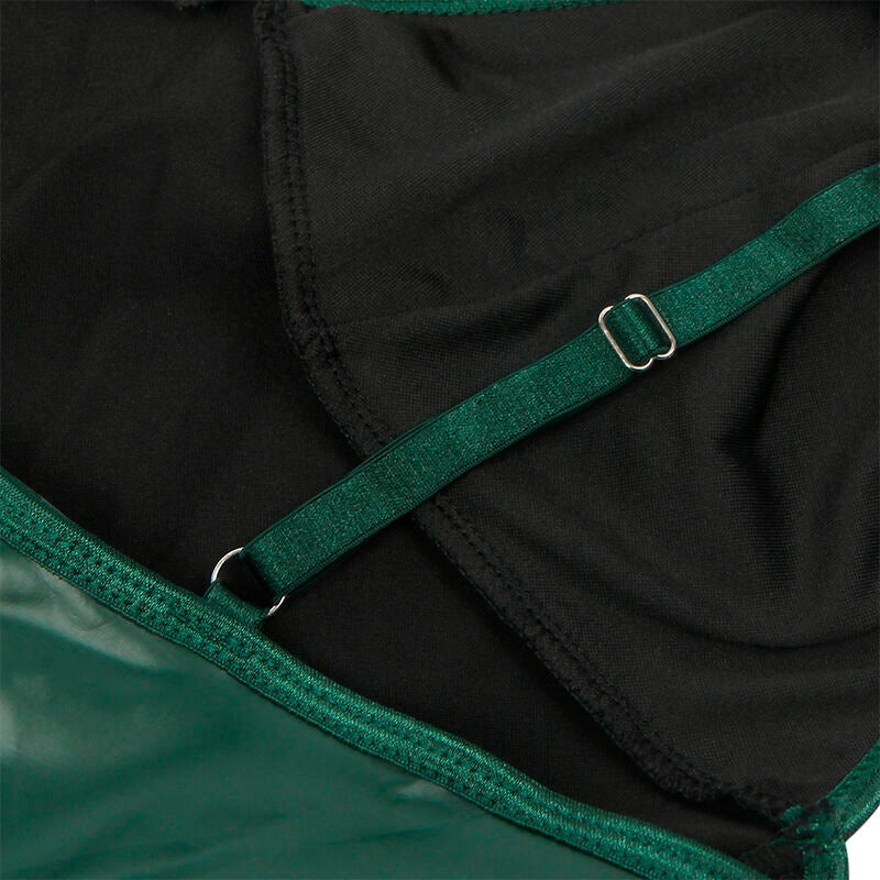 955434 grünes Lederträgerkleid s/m
