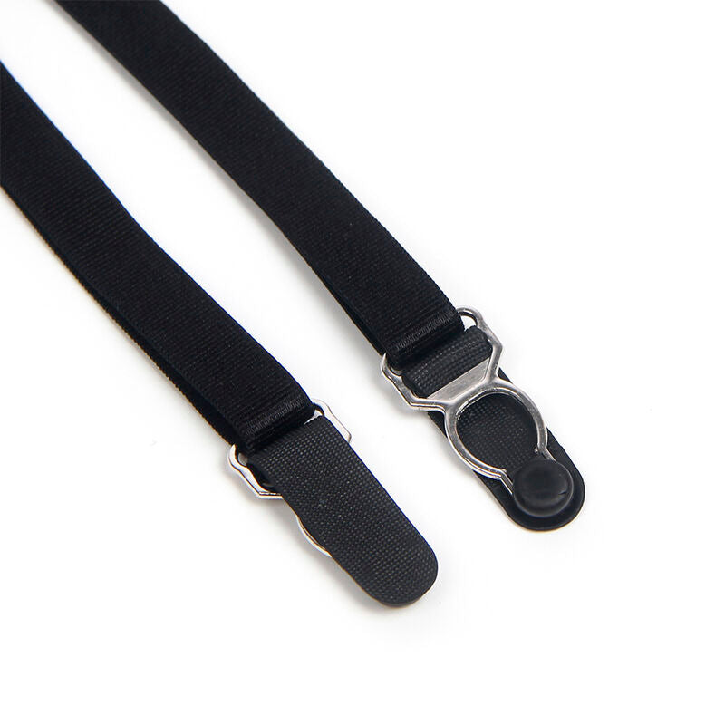 955496 Spitzenbody mit Schleifen und Strapsen schwarz s/m