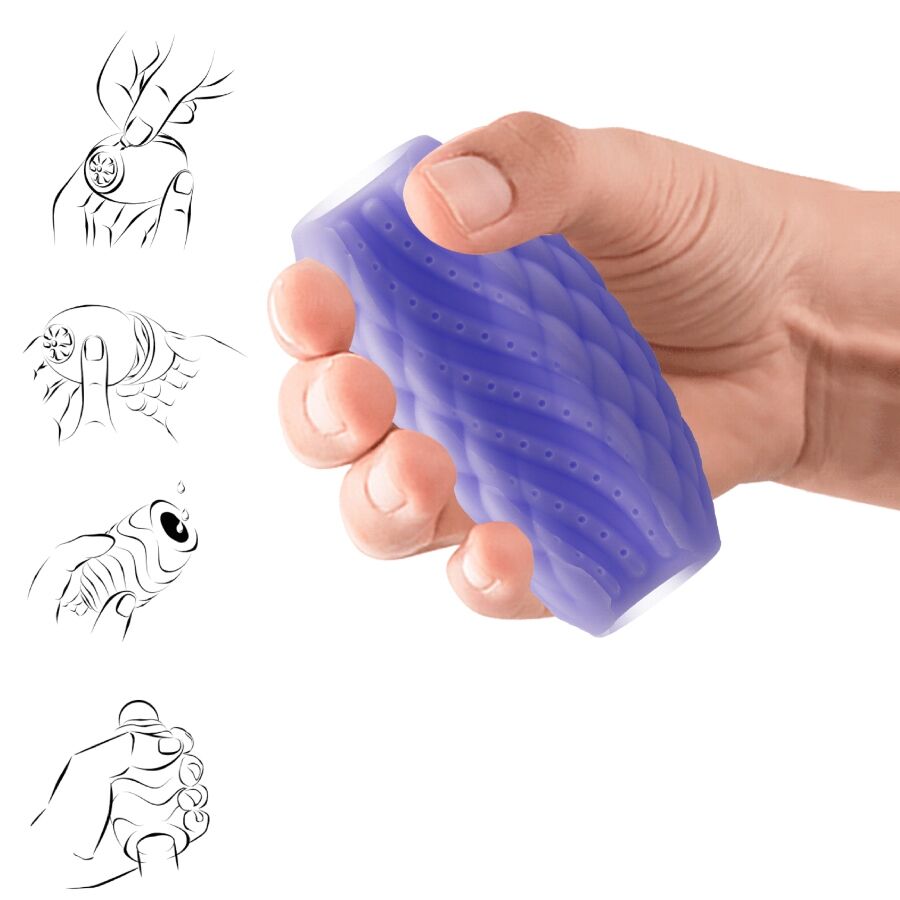 Athena Eros Lilafarbener männlicher Masturbator aus Silikon