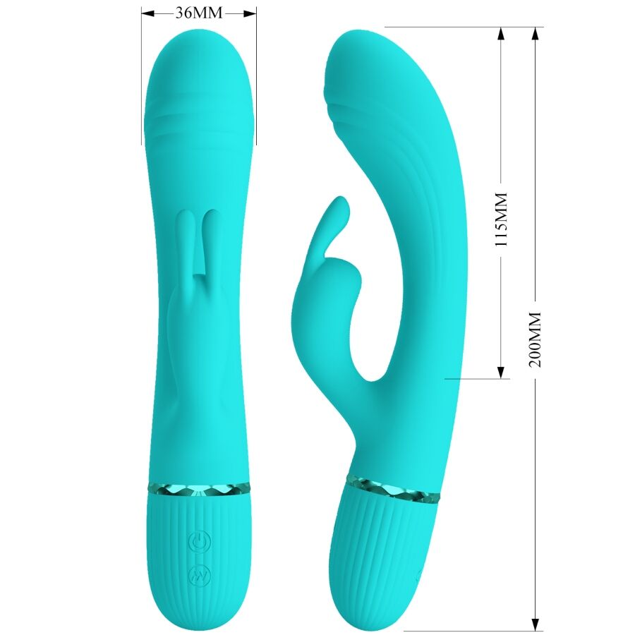 Türkiser Scocco Rabbit-Vibrator
