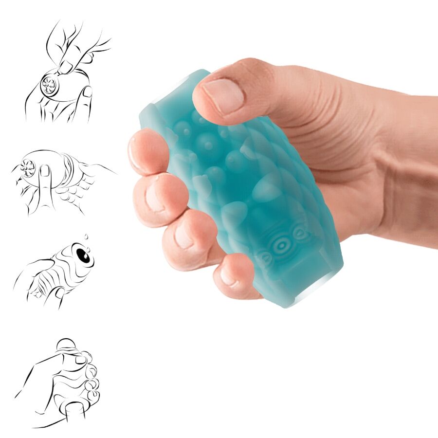 Athena Eros Himmelblauer männlicher Silikon-Masturbator