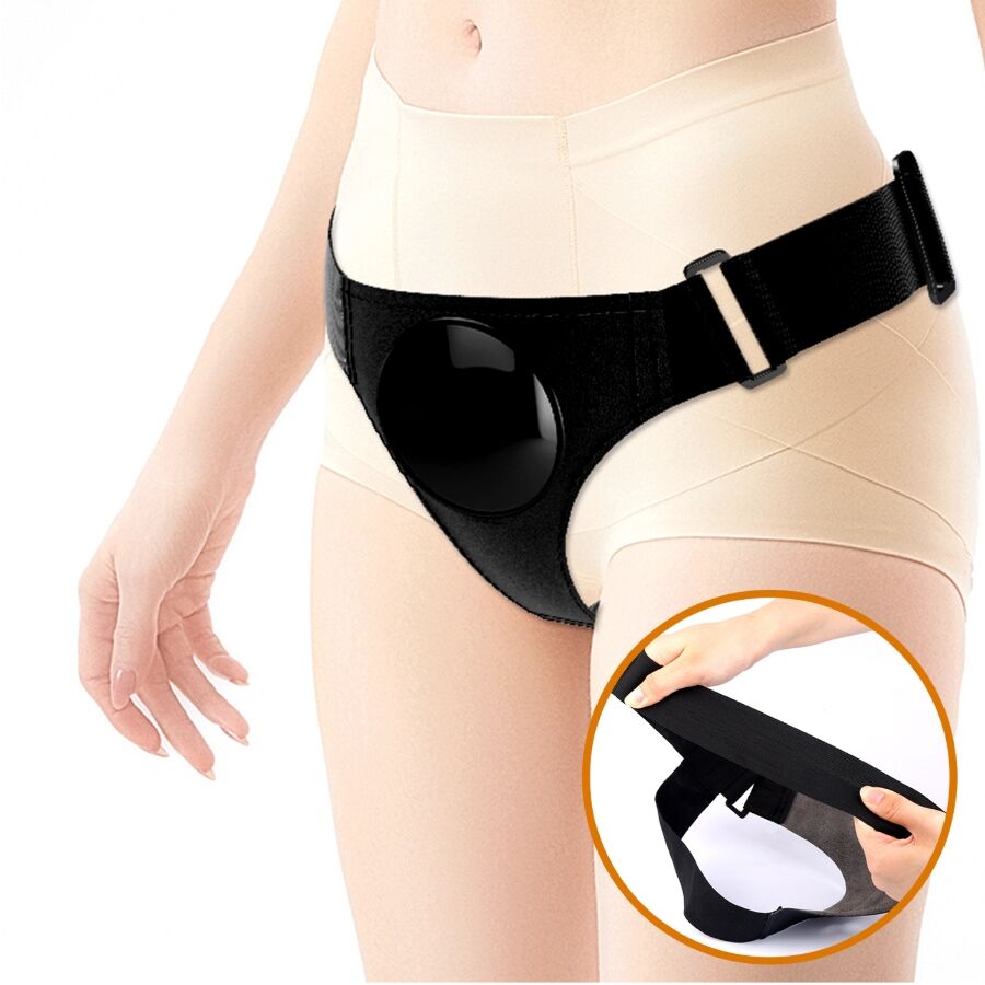 Universal-Harness-Slip mit vibrierendem und spritzendem Dildo 15,5 cm Mulato