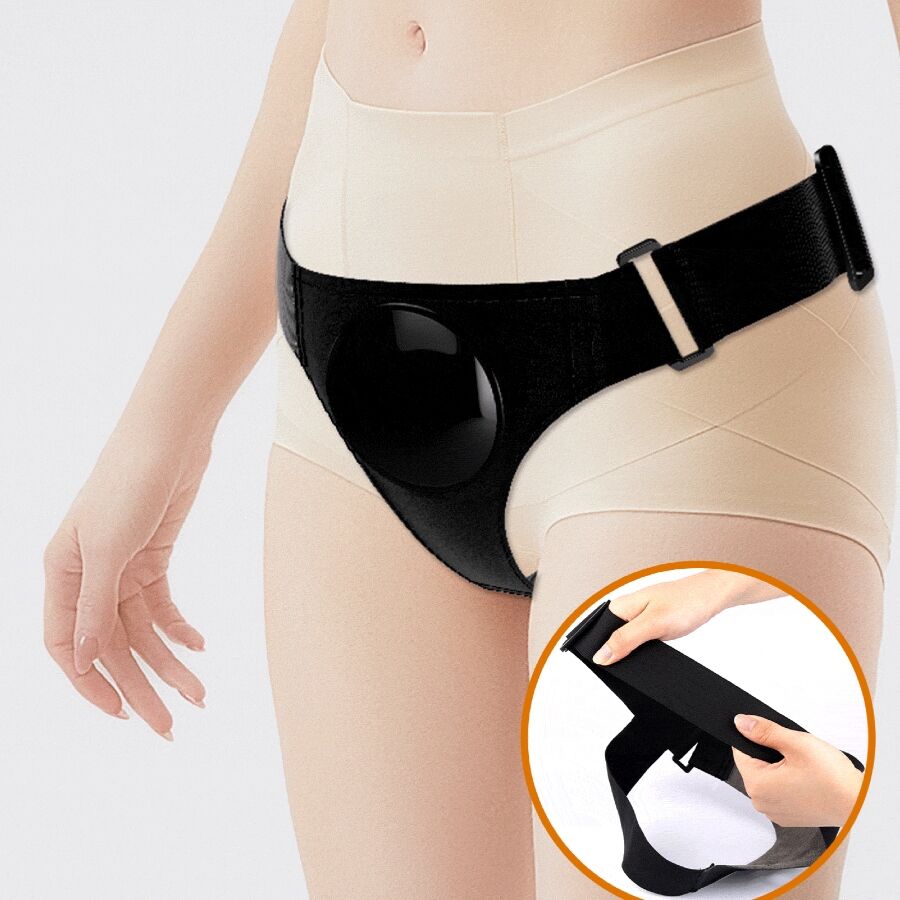 Kyton Universal-Harness-Höschen mit Spritzdildo 19 cm Mulato