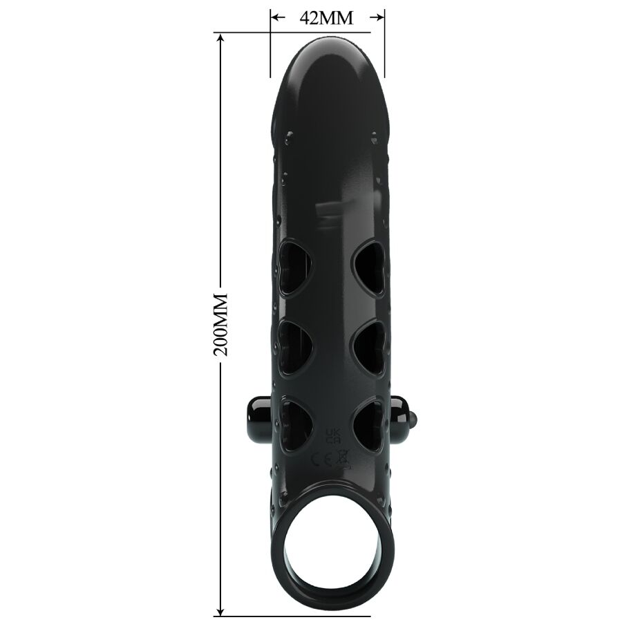 Schwarze vibrierende Penishülle