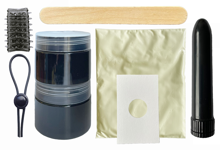Penis-Kloner-Set mit Vibration, Schwarz