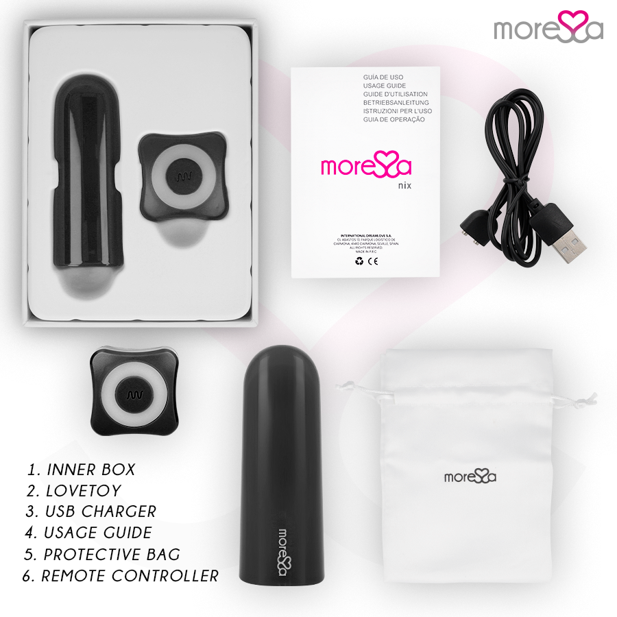 Nix schwarzer Vibrator mit Fernbedienung