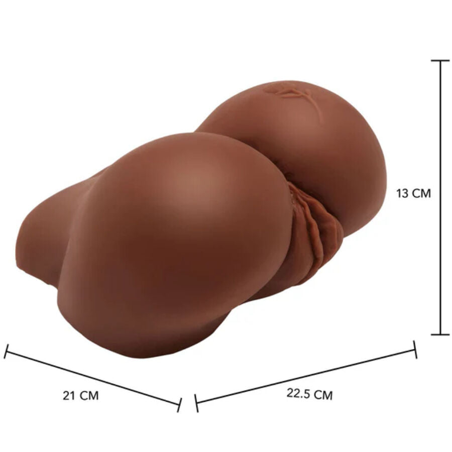 Realistischer Big Ass Masturbator mit braunem Vibrator