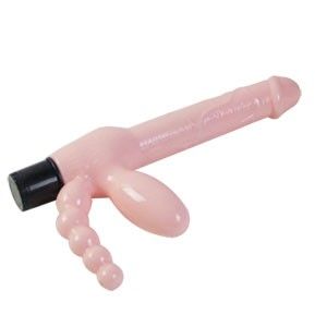 25,4 cm langes, seilloses TPR-Harnisch mit Vibration und Analstimulation