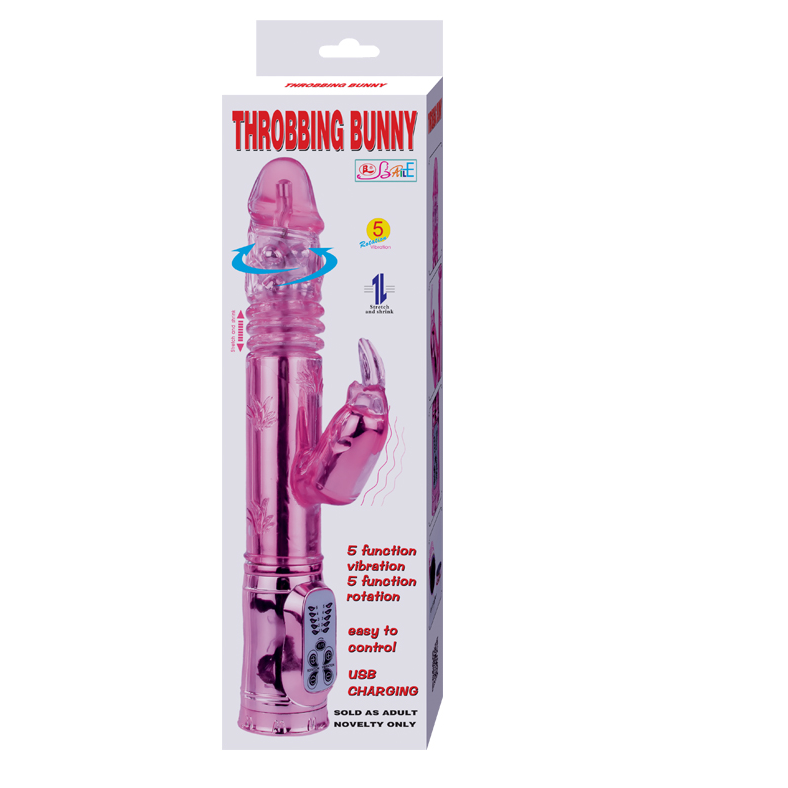 Rosa, pochender Hasen-Krabbelrotator