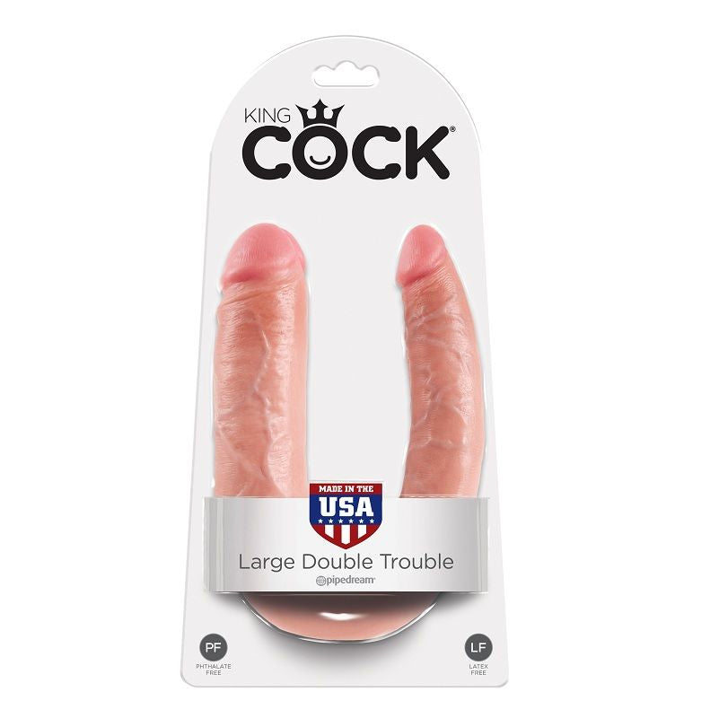 Doppelpenetrationsdildo 17,8 cm Natur