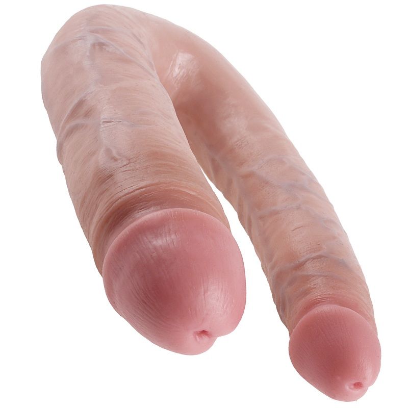 Doppelpenetrationsdildo 17,8 cm Natur