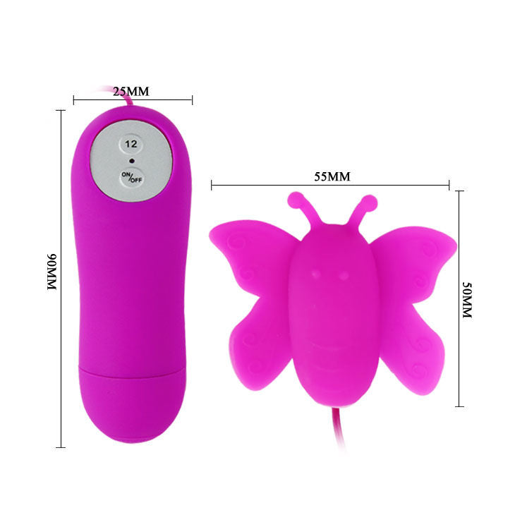 Love Eggs Butterfly Klitorisstimulator 12 Geschwindigkeiten Fernbedienung Lila
